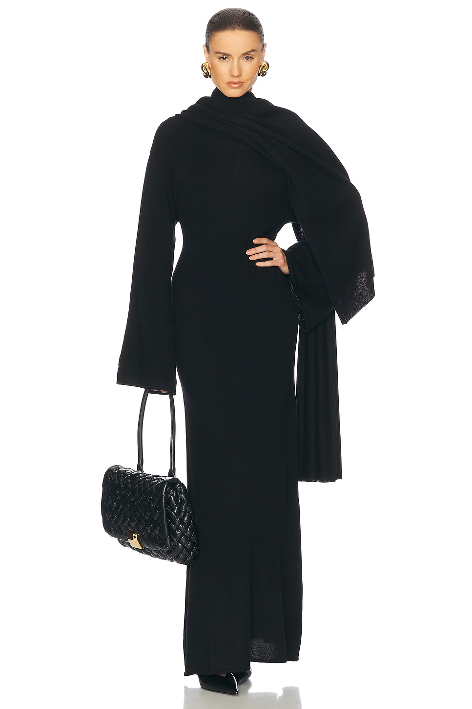 Boden Cashmere Maxi Dress in Black