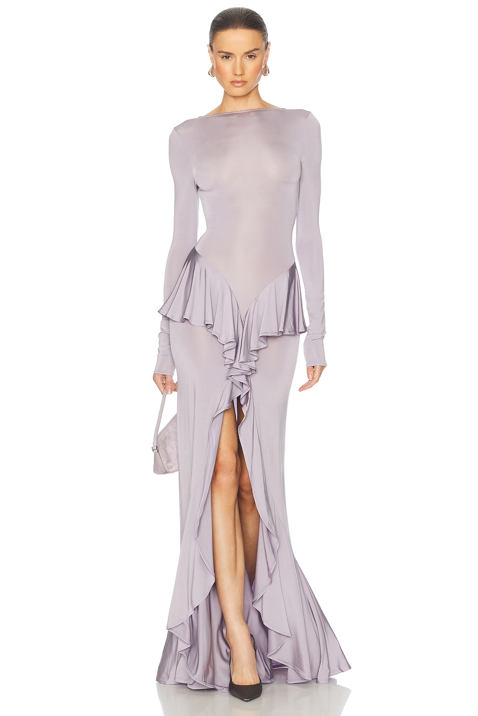 Image 4 of Helsa Amala Jersey Dress in Lavender