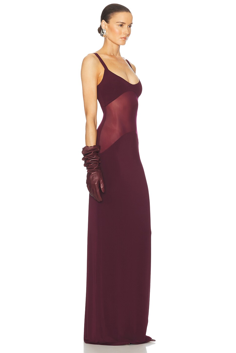 Sheer Knit Curve Maxi Dress