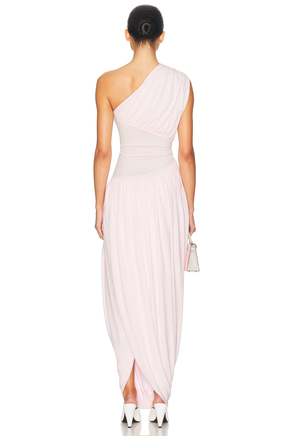 dress with bows Rosalee Cream Long-Sleeve Cowl-Back Maxi – Club L PICK UP HOUSE OF CB - Size:S-M/3-2