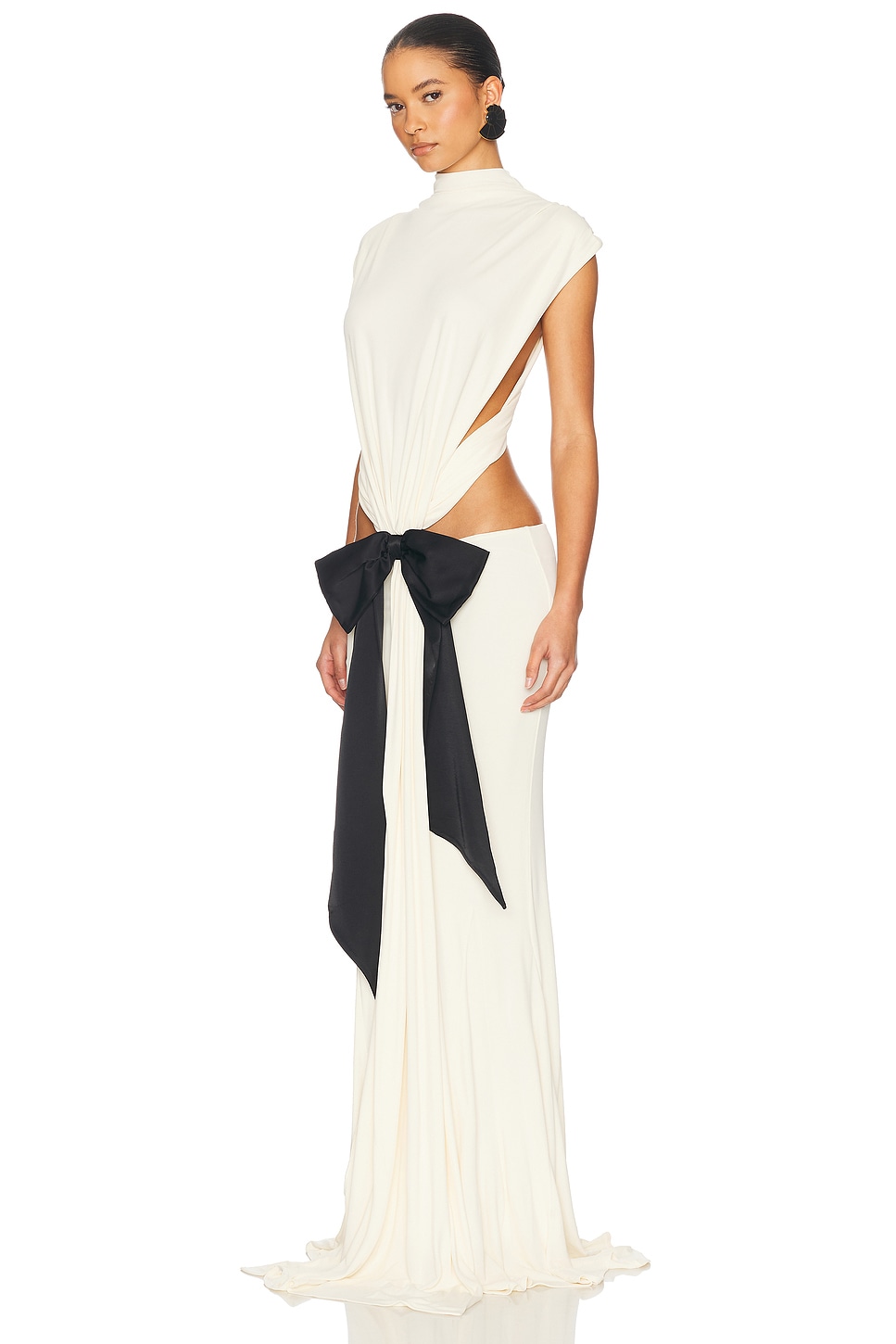 Helsa The Constantina Jersey Dress With Bow thumbnail