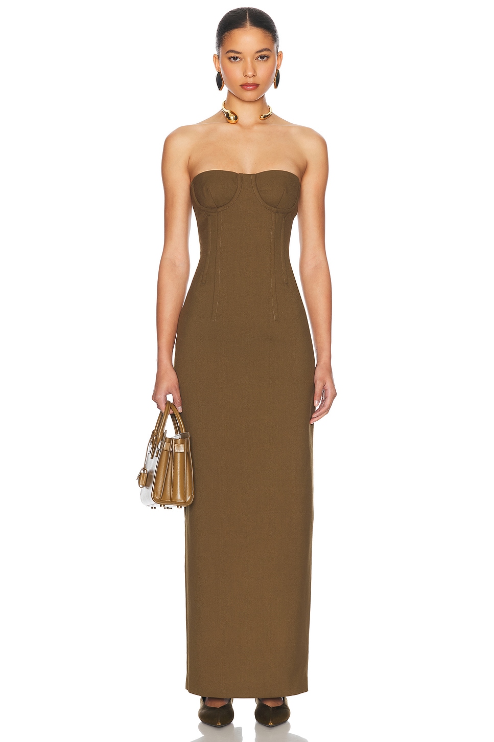 Shop Helsa The Linear Suiting Dress