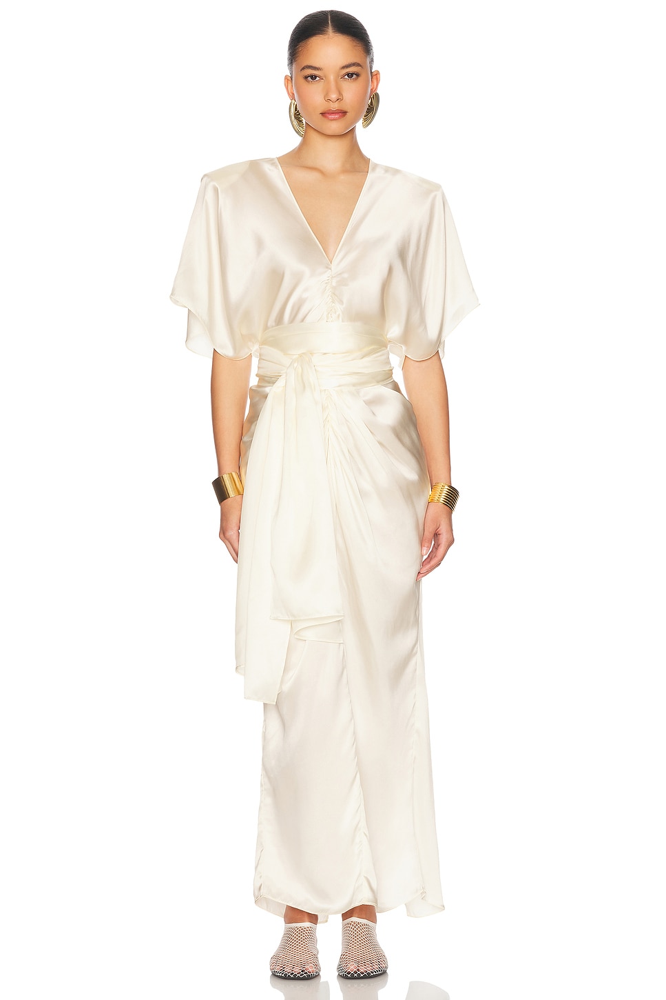 Helsa The Demeter Dress in Silk Lyocell