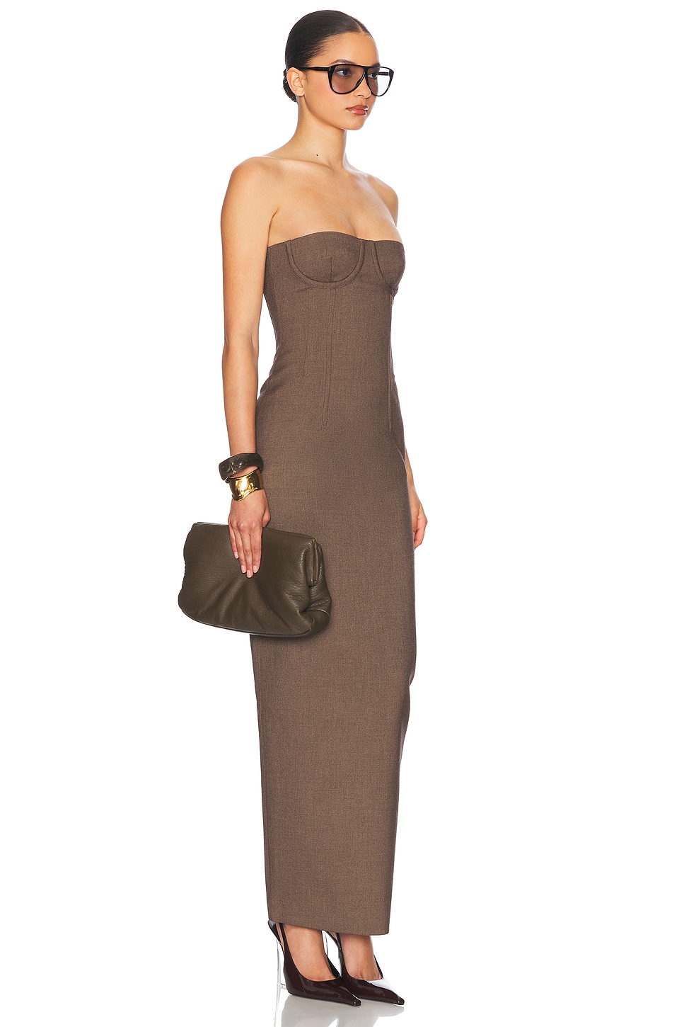 Shop Helsa The Linear Suiting Dress