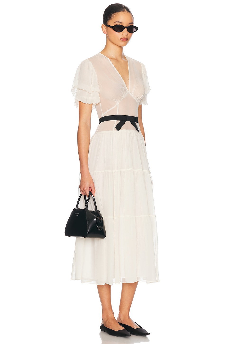 Helsa The Sasha Dress in Silk Chiffon thumbnail