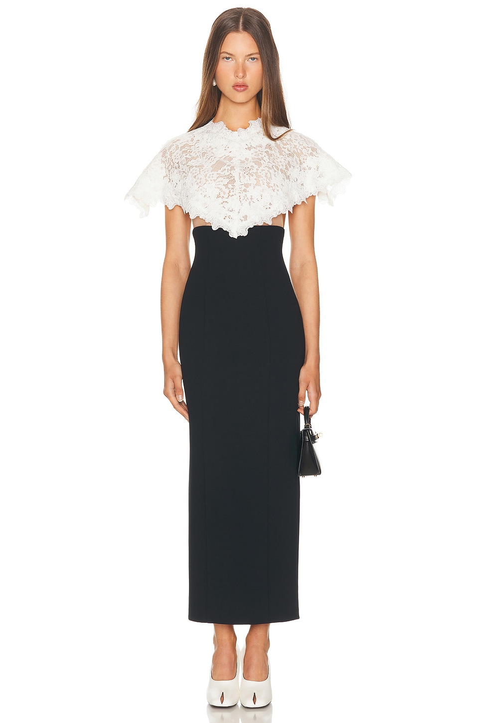 Image 1 of Helsa The Marchioness Midi Dress in Black