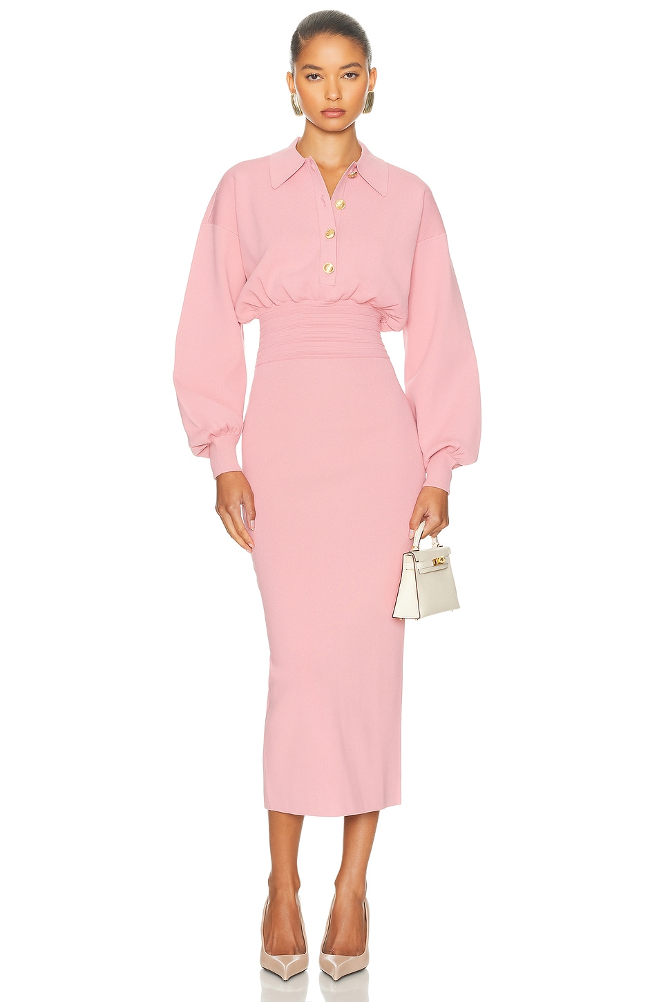 Image 1 of Helsa Hildie Polo Dress in Pink