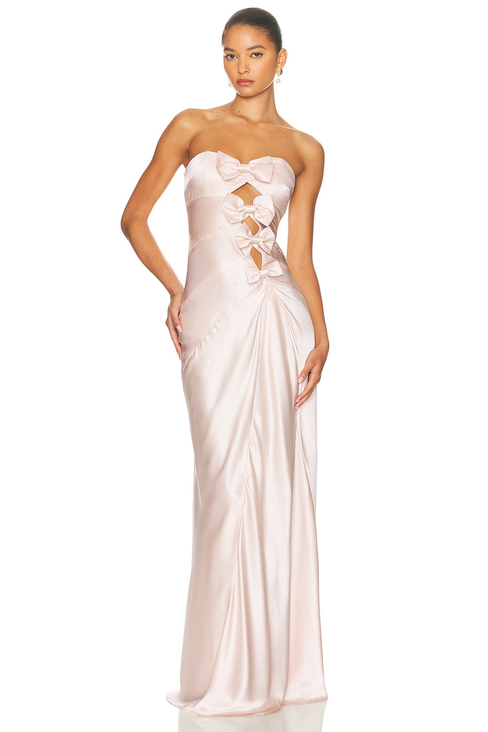 Image 1 of Helsa The Silk Faye Dress in Blush
