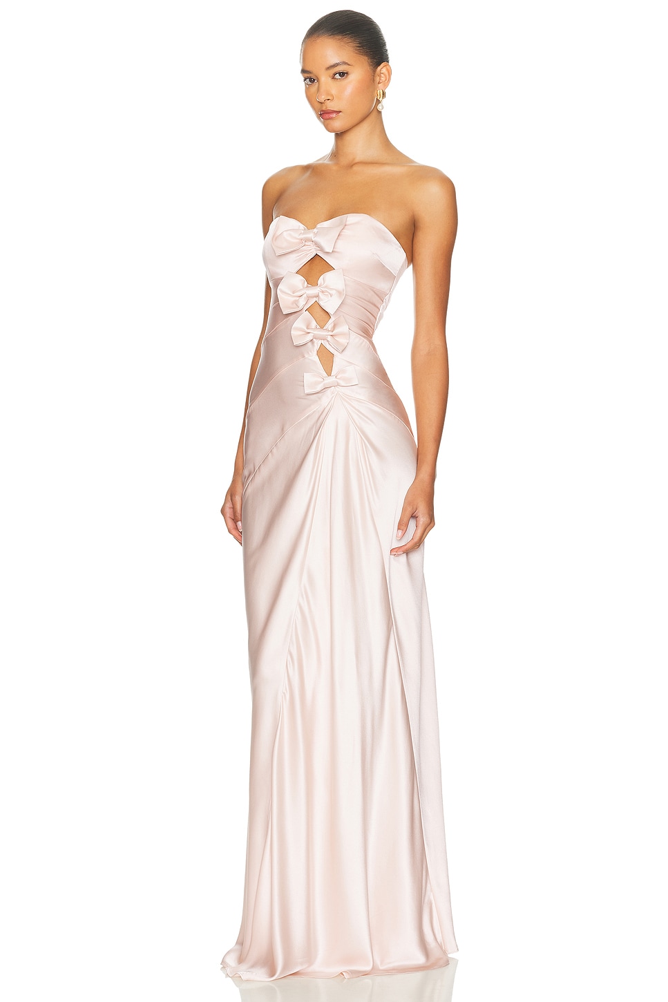 Helsa The Silk Faye Dress In Pink