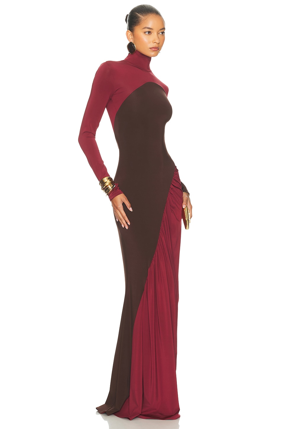Helsa The Abstraction Color Blocked Jersey Dress In Multi