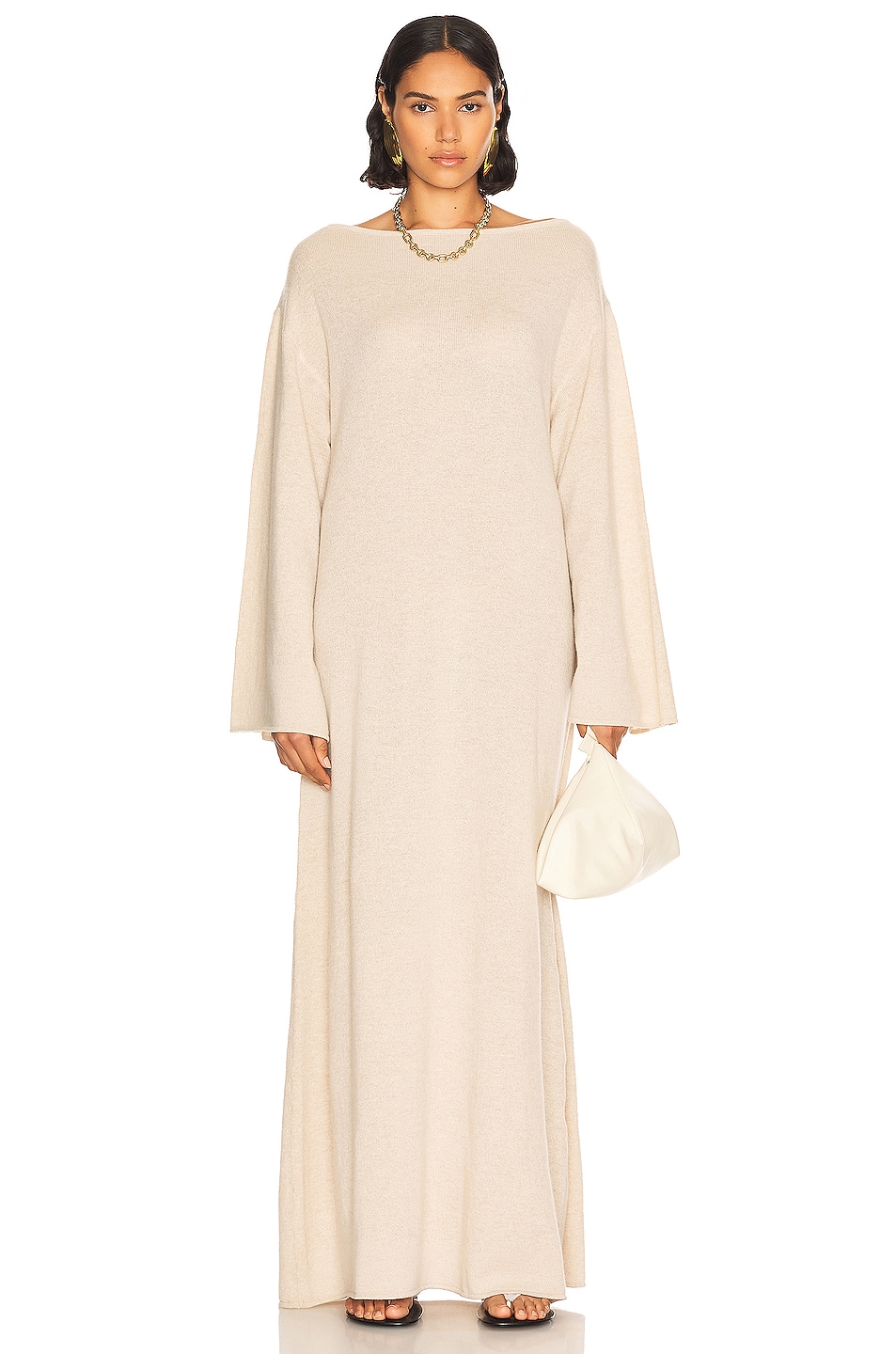 Image 1 of Helsa Boden Cashmere Maxi Dress in Heather Oatmeal