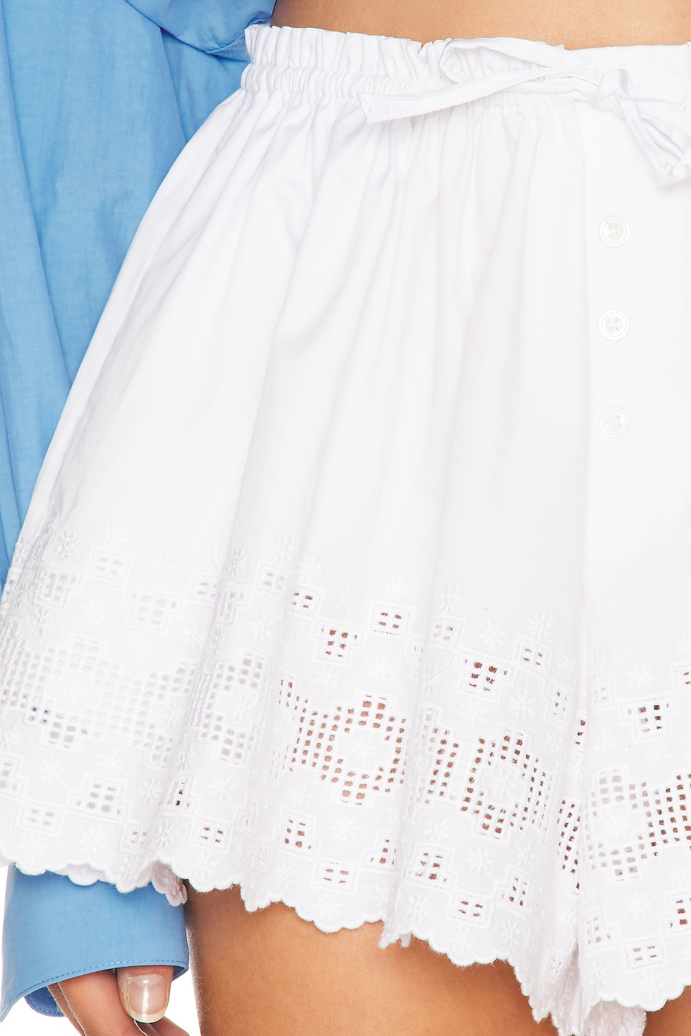 Helsa The Summer Short With Vintage Swiss Embroidery