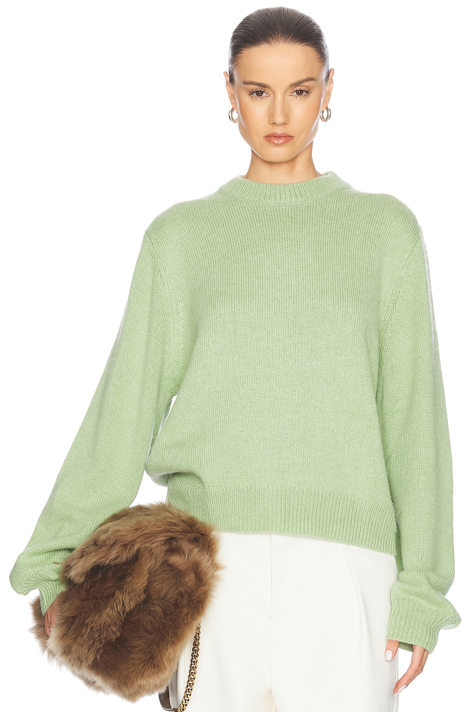 Lynnea Crew Pullover in Green