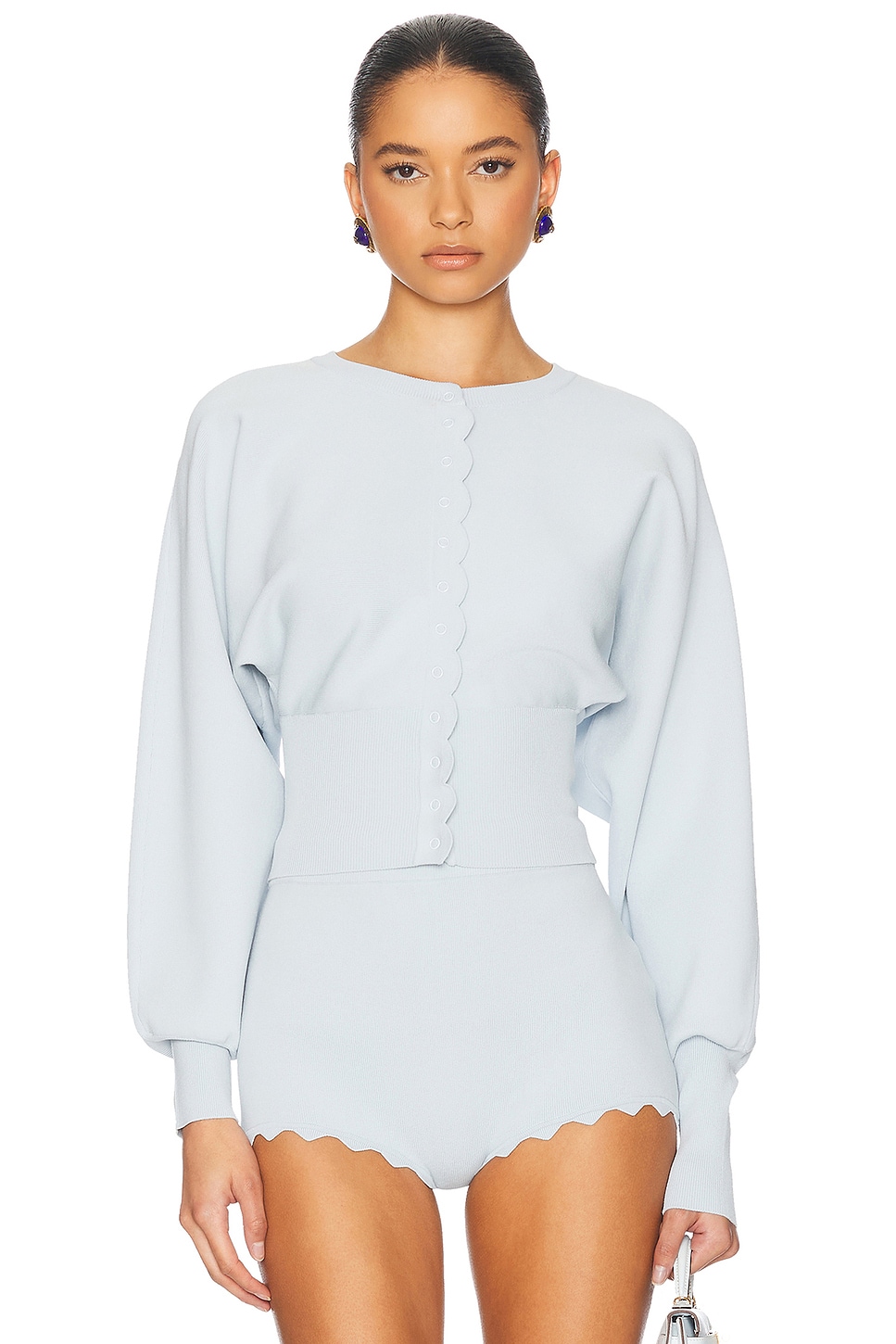 Image 1 of Helsa Elvira Cardigan in Light Blue