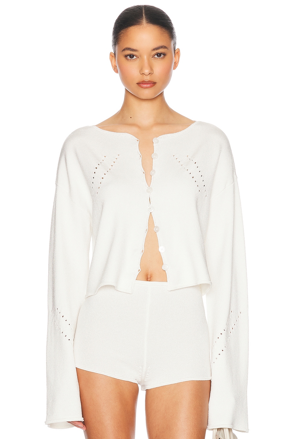 Image 1 of Helsa Celestine Cardigan in Cream
