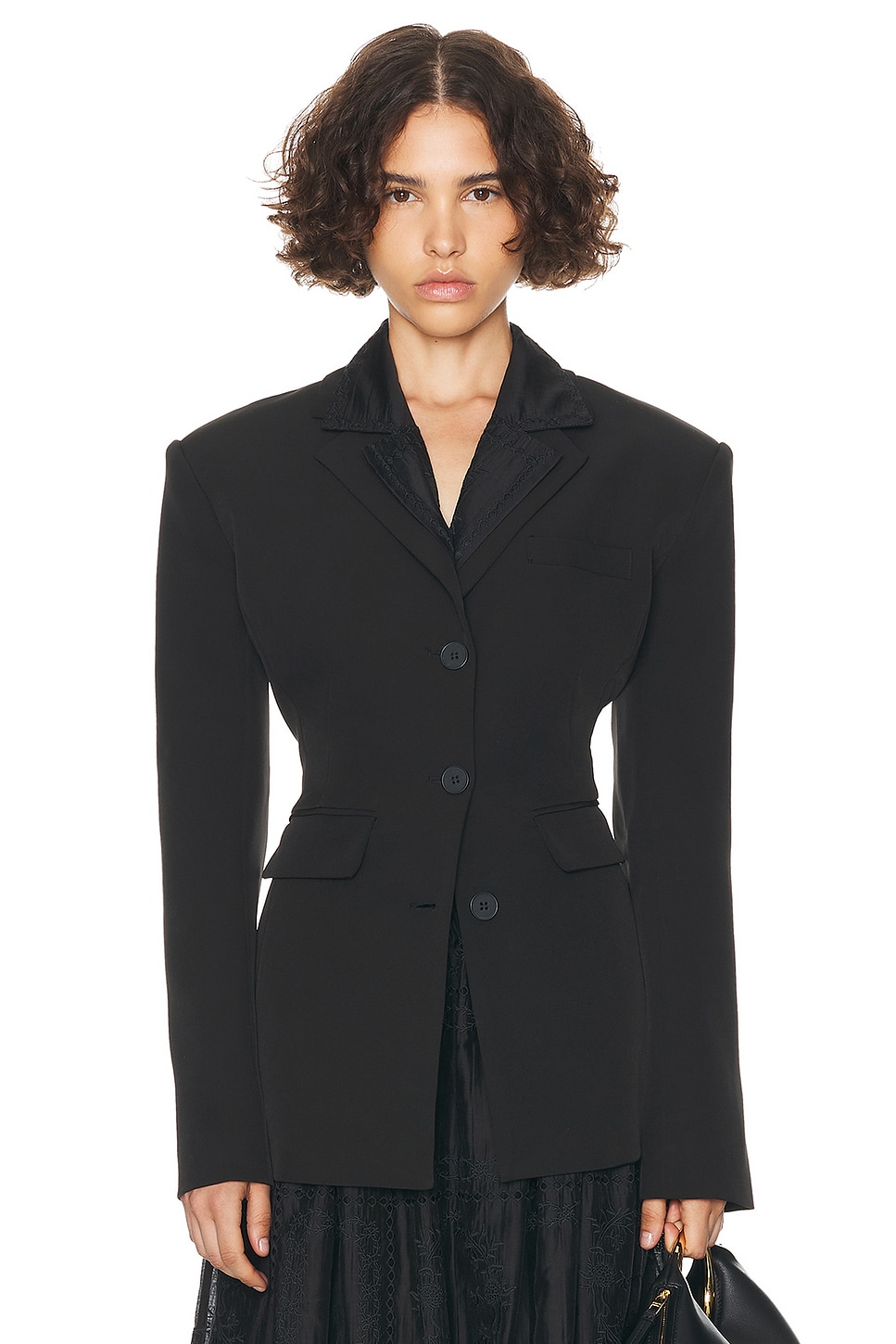 Image 1 of Helsa Recycled Twill S Curve Jacket in Black