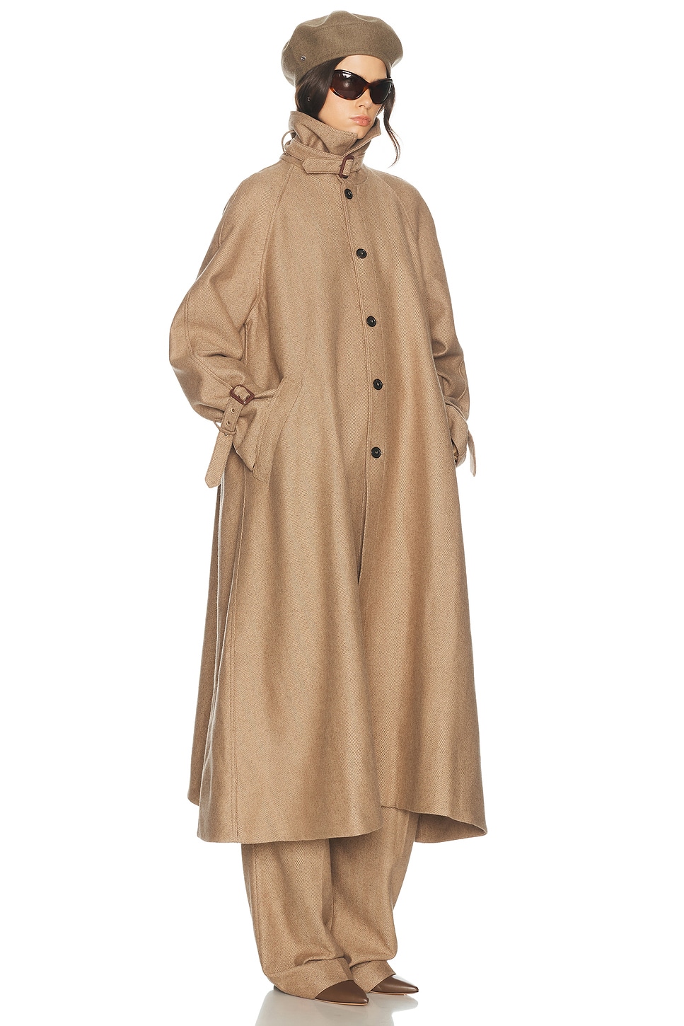 Helsa Italian Herringbone Trench Coat