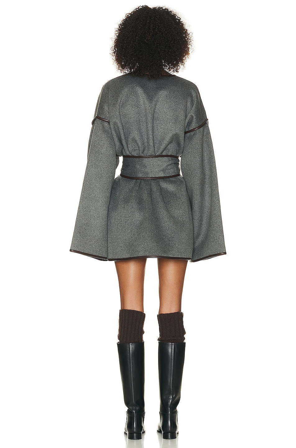 Helsa Wool Blend Blanket Coat in Grey FWRD