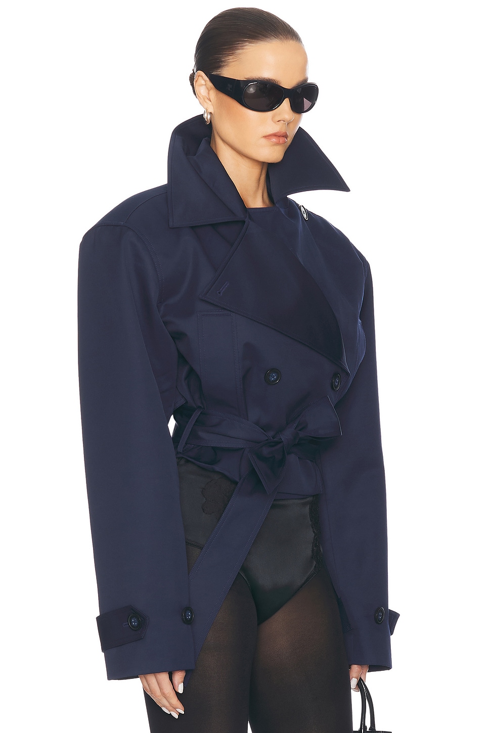 Helsa Oversized Cropped Trench