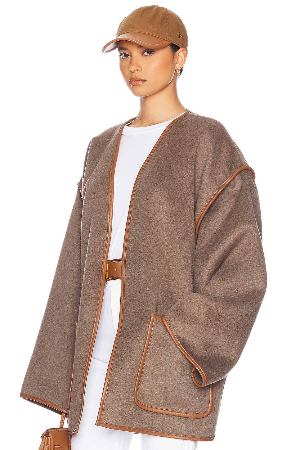 Wool Blend Blanket Coat - Thumbnail 4