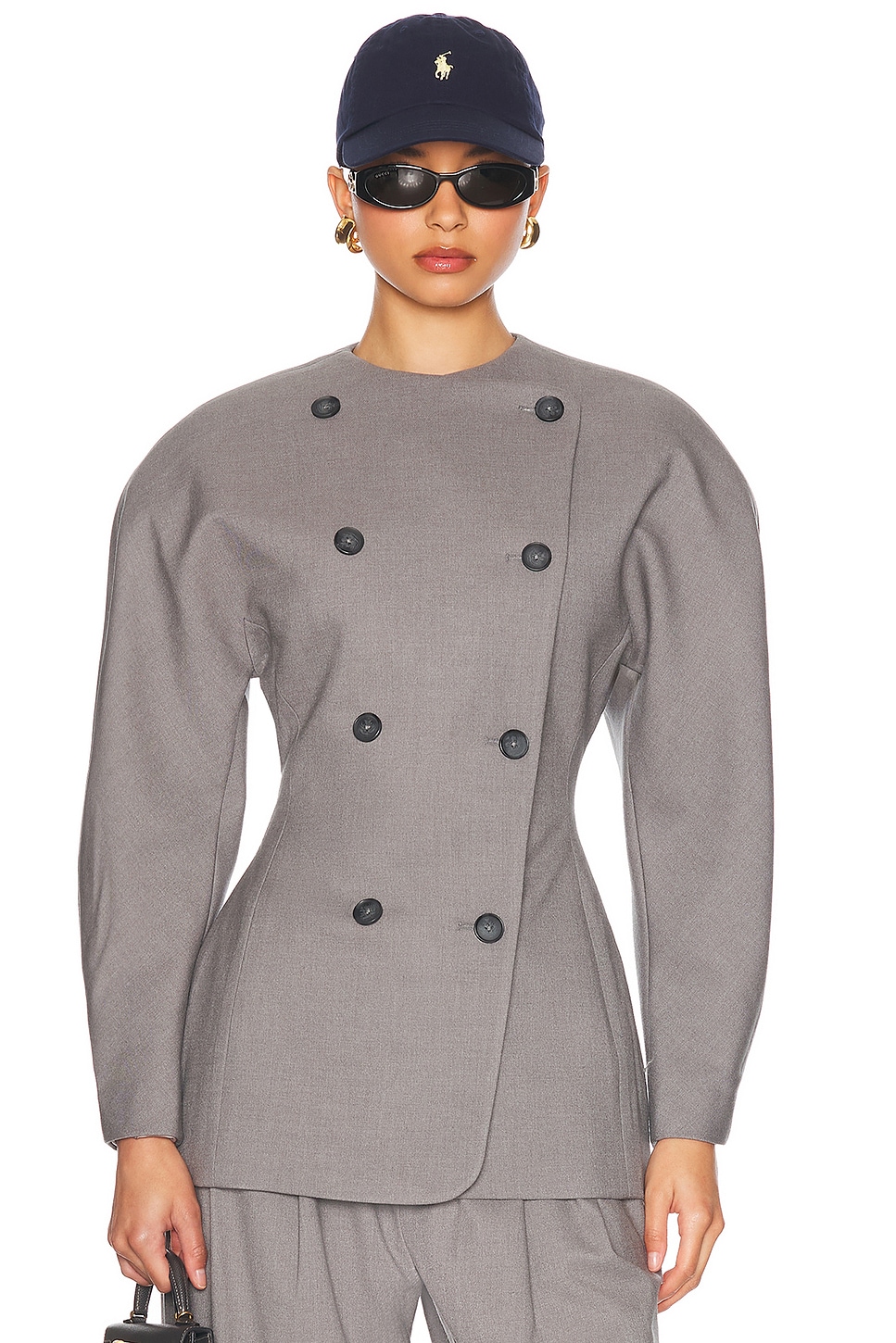 The Curvilinear Blazer in Charcoal