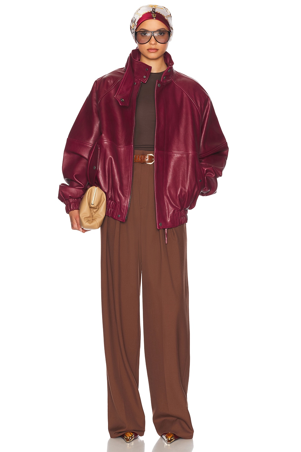 Helsa The Oversized Leather Bomber