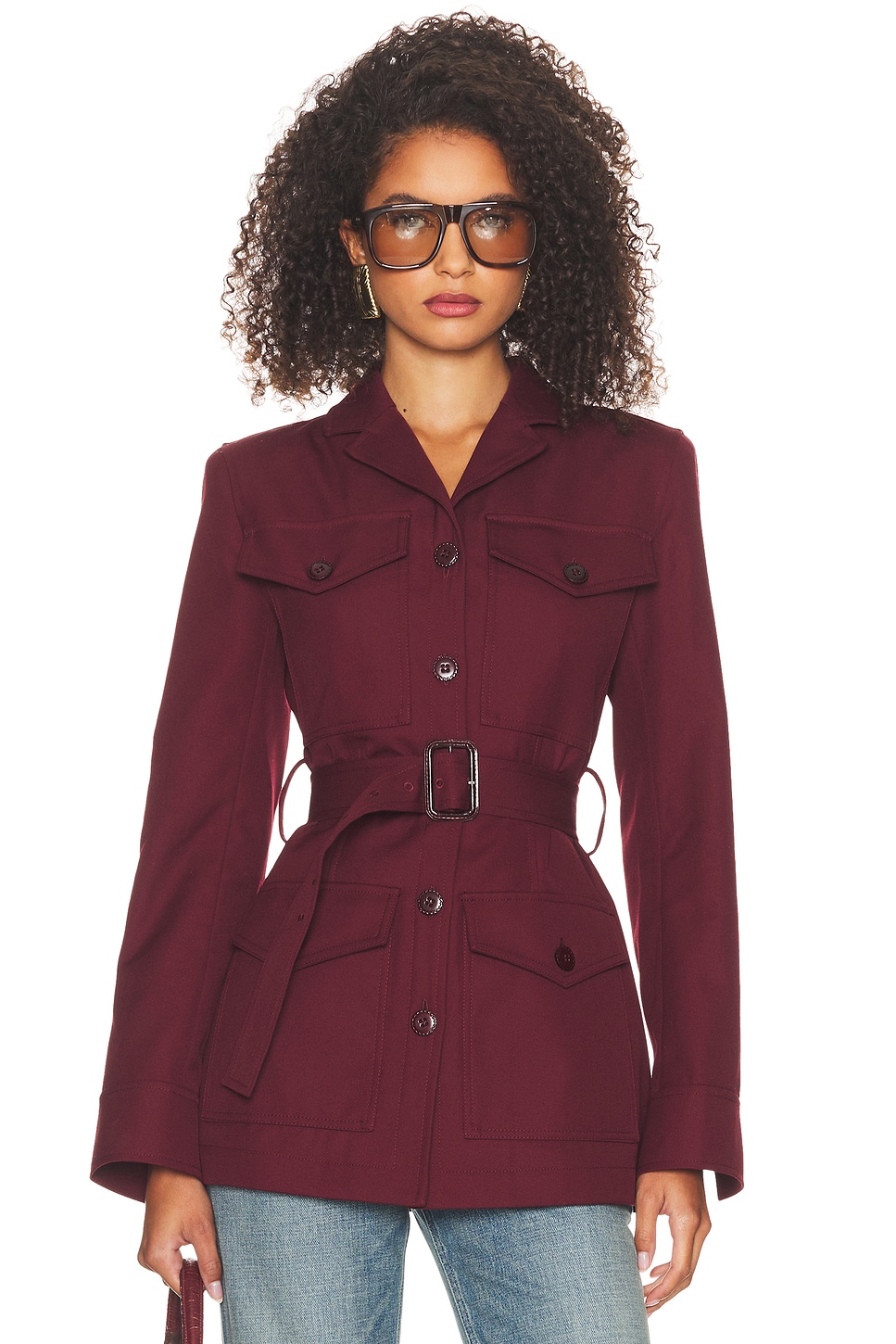 Image 1 of Helsa The Leisure Suit Jacket in Zinfandel