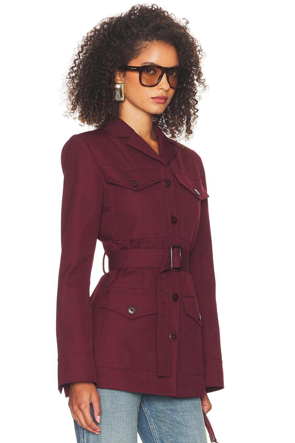 Helsa The Leisure Suit Jacket In Burgundy