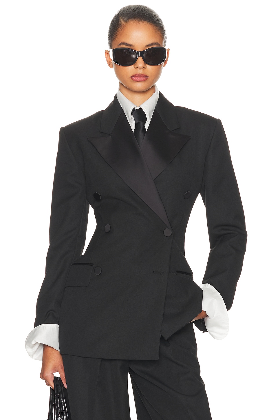 Image 1 of Helsa The Tuxedo Jacket in Black
