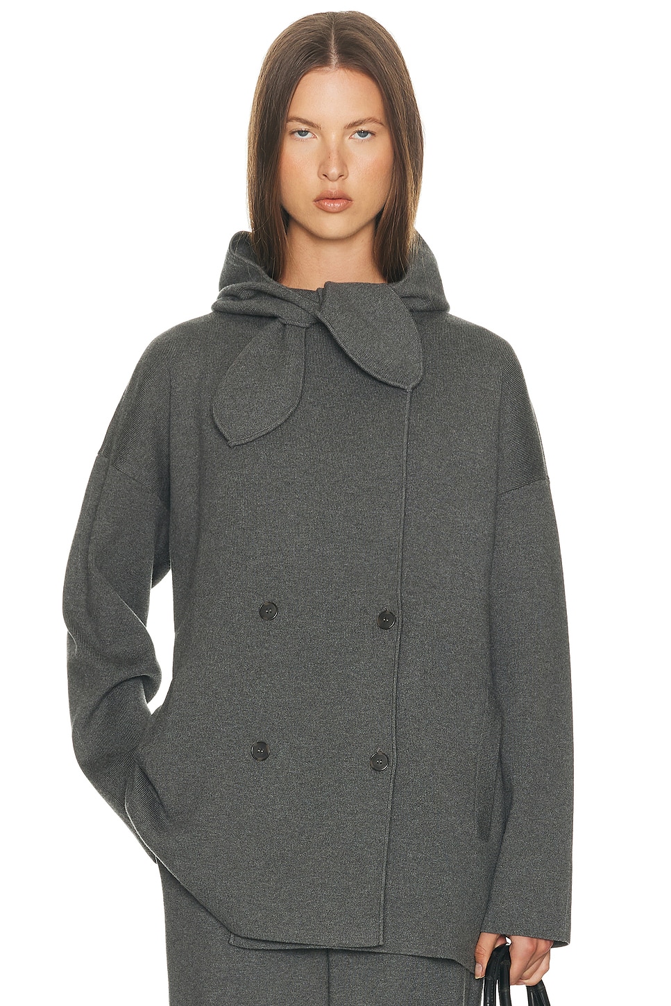 Helsa Else Knit Jacket In Gray