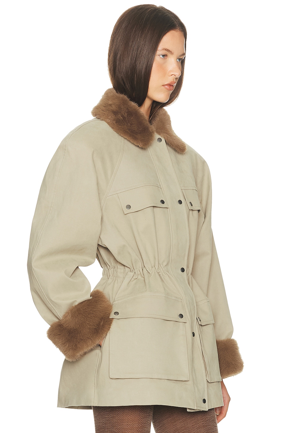 Helsa The Balmoral Jacket With Faux Fur Trim