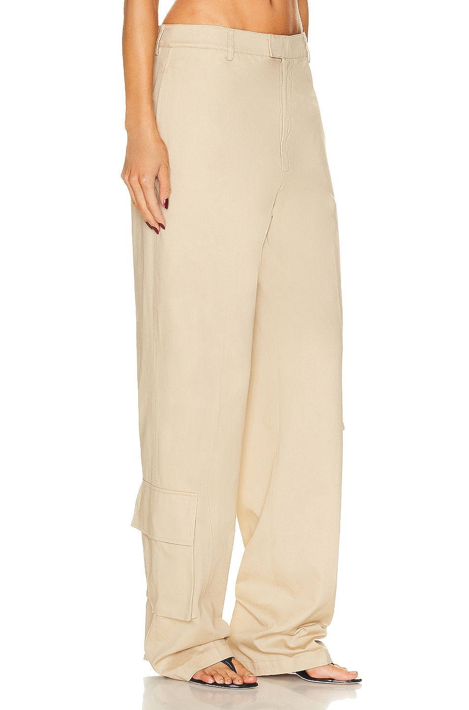Image 2 of Helsa Chino Cargo Trousers in Khaki