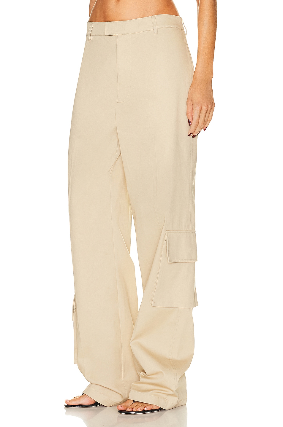 Image 3 of Helsa Chino Cargo Trousers in Khaki