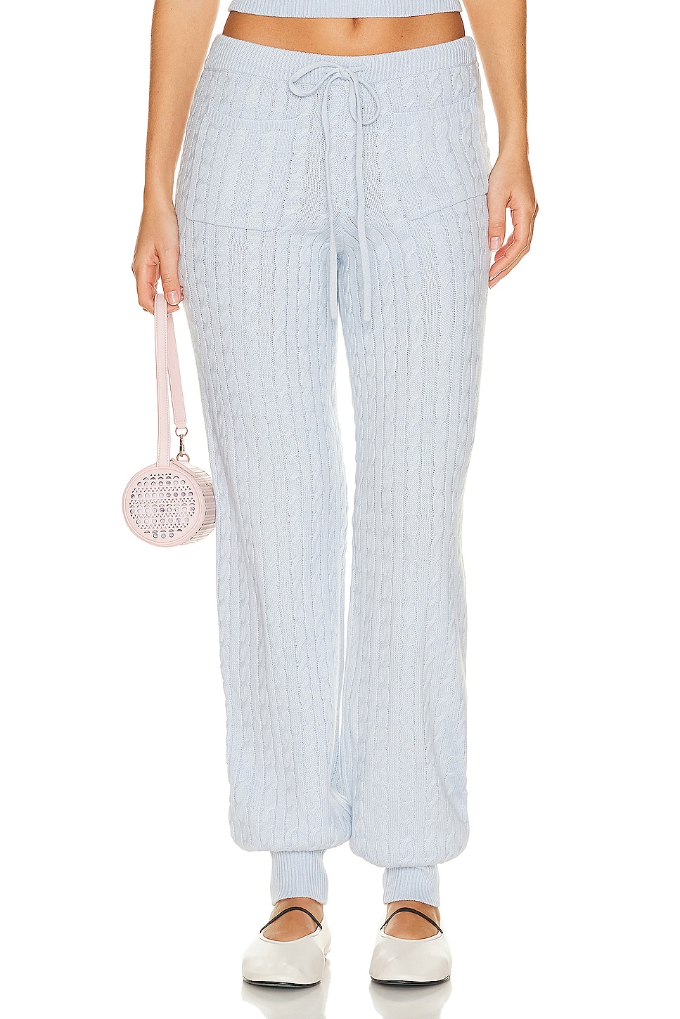 Image 1 of Helsa Taiki Cable Pants in Pale Blue
