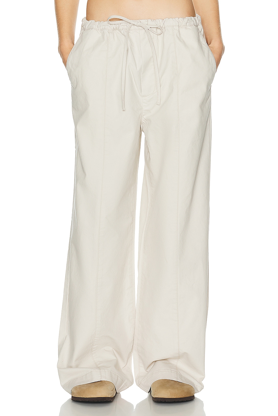 Image 1 of Helsa Workwear Drawcord Pants in Ecru