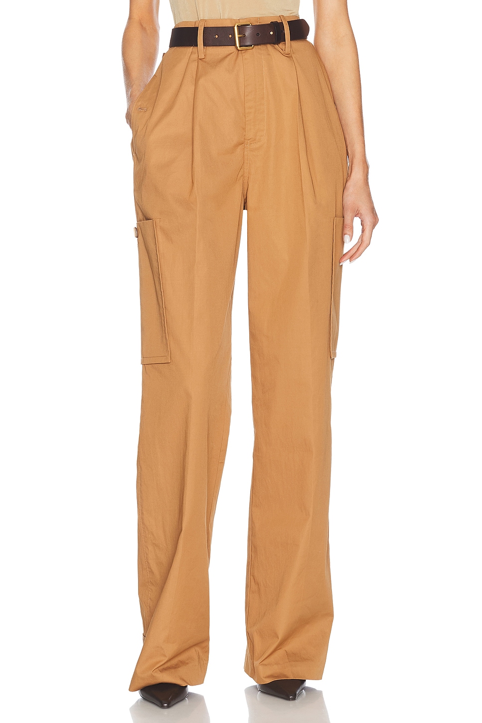 Paperbag Pant in Tan