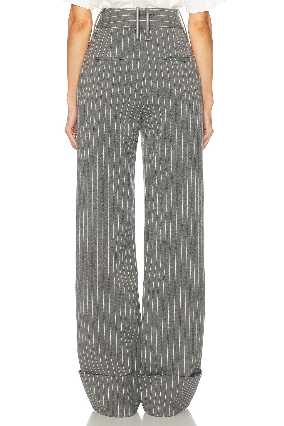 Helsa Pinstripe High Waist Cuffed Pants thumbnail