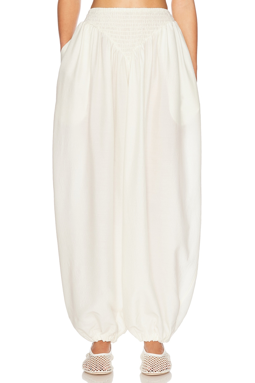 Image 1 of Helsa The Balloon Pants in Silk And Wool in Ivory