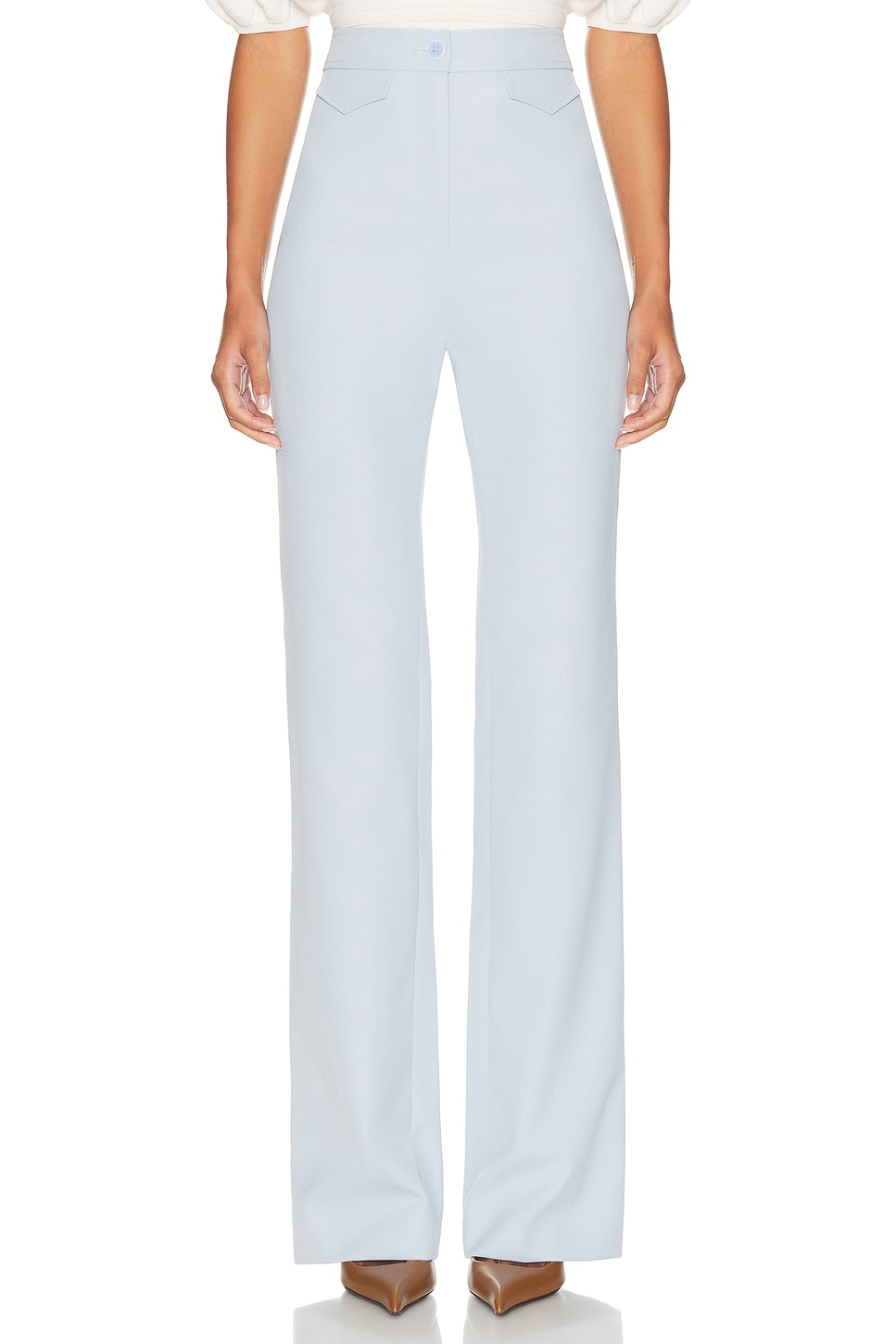 Image 1 of Helsa The Kick Flare Suit Pant in Pale Blue
