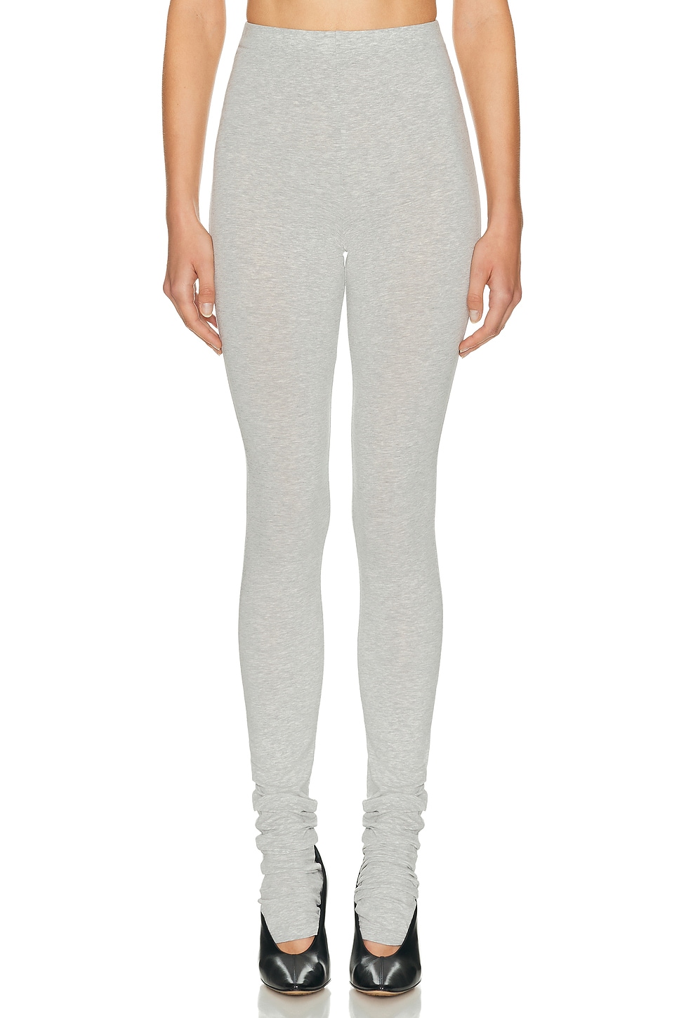 Image 1 of Helsa The Extra Long Jersey Legging in Heather Grey