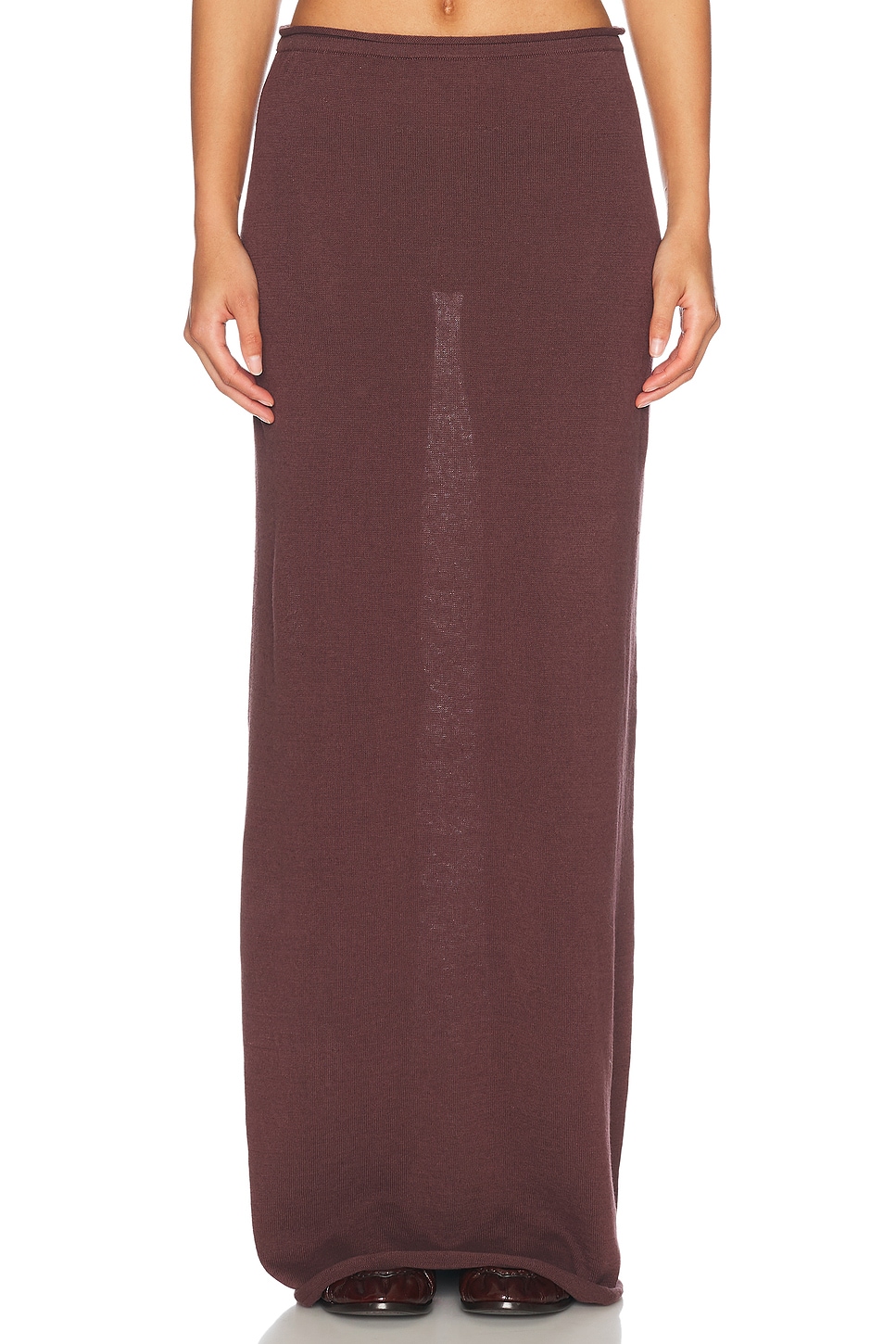 Palmer Knit Skirt in Brown