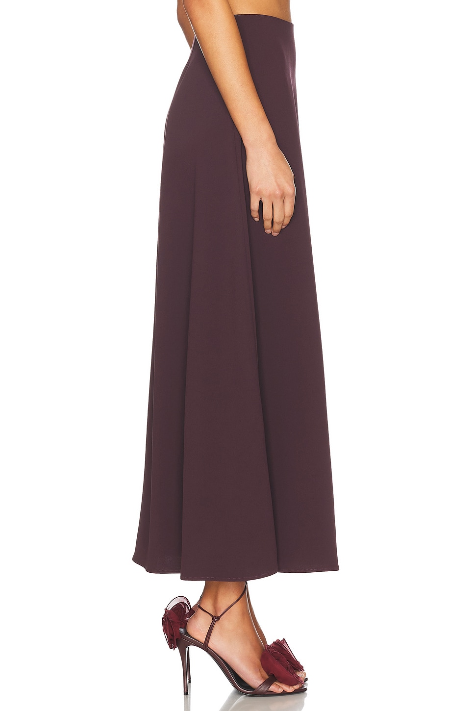 Helsa The Heavy Crepe Midi Skirt