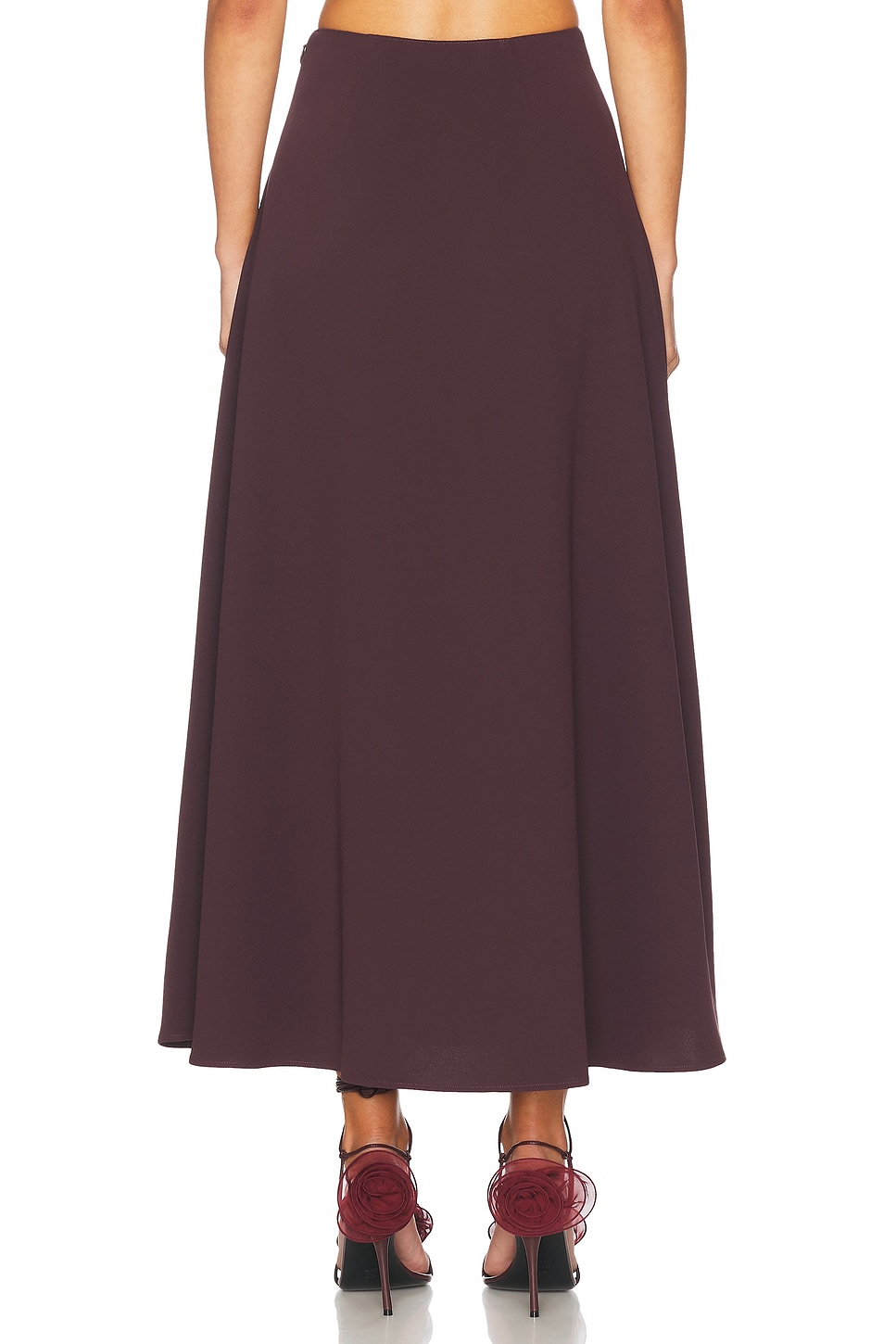 Helsa The Heavy Crepe Midi Skirt