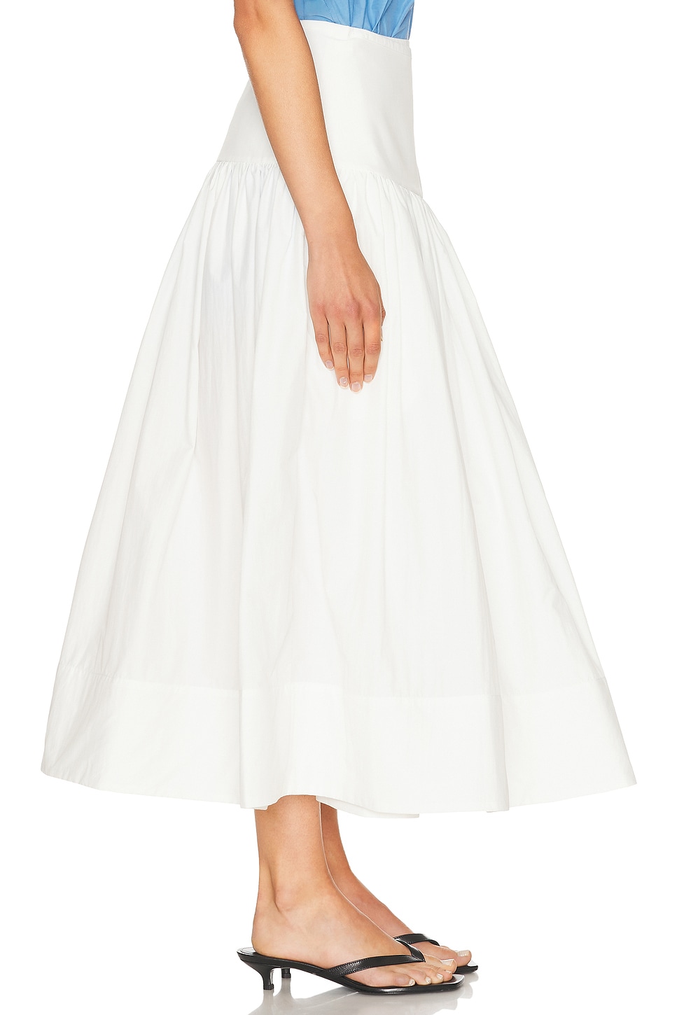Helsa Midi Wrap Skirt In White