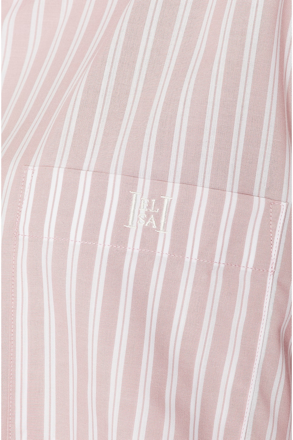 Wide Stripe Poplin Cropped Shirt - Thumbnail 1