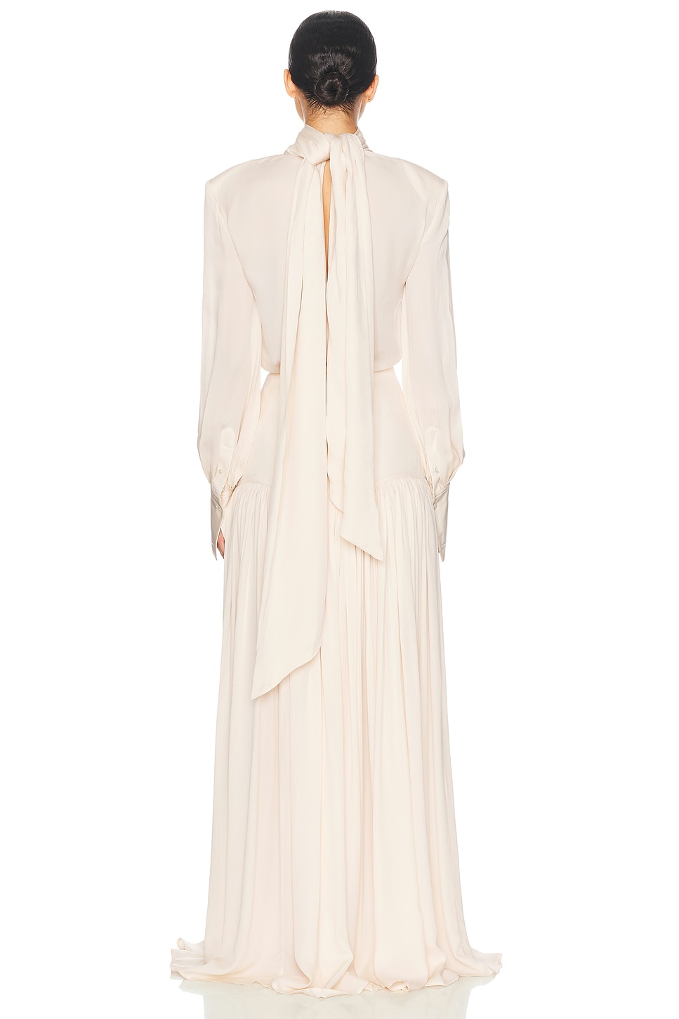 Helsa Diaphanous Scarf Blouse