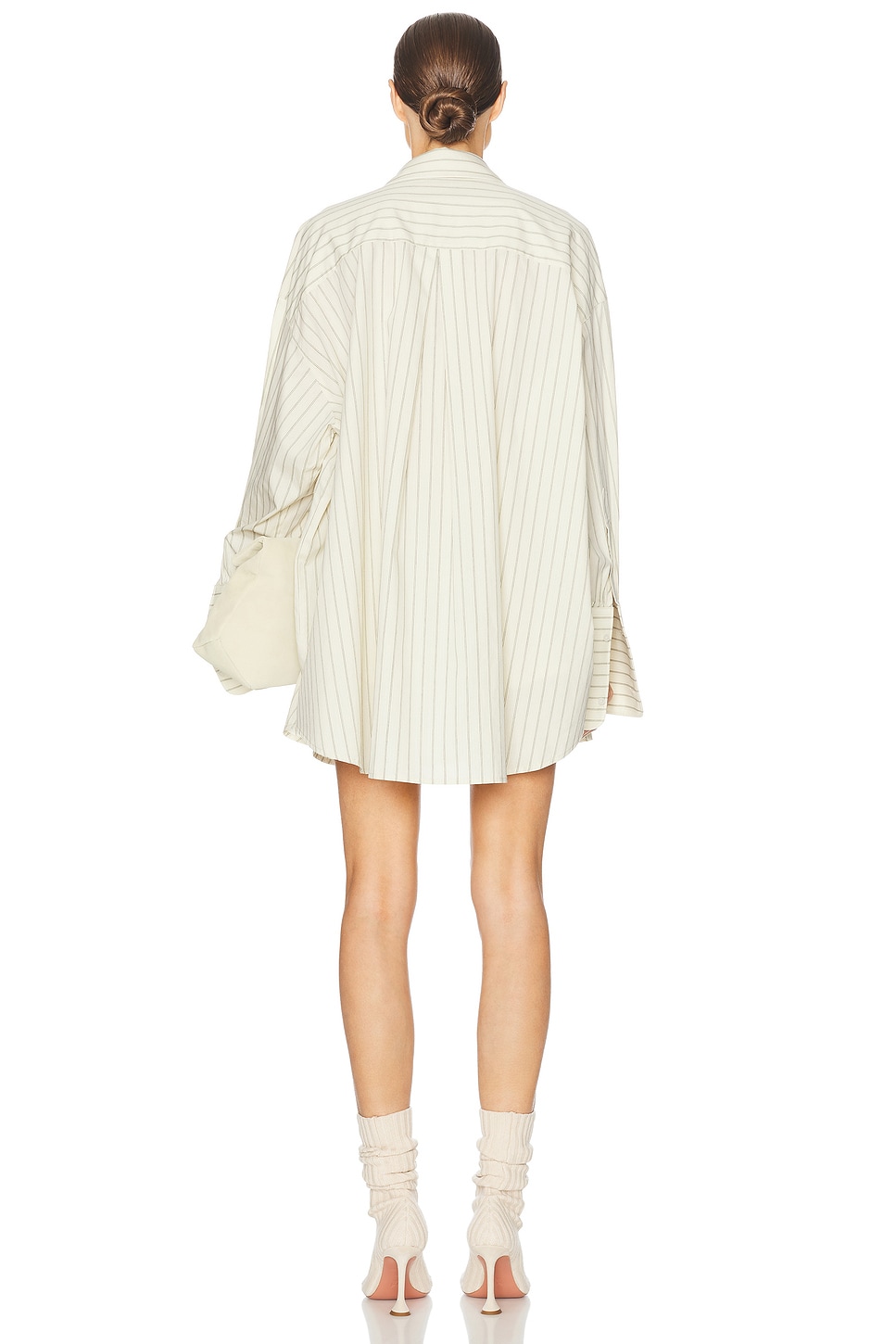 Helsa Pinstripe Poplin Oversized Shirt thumbnail
