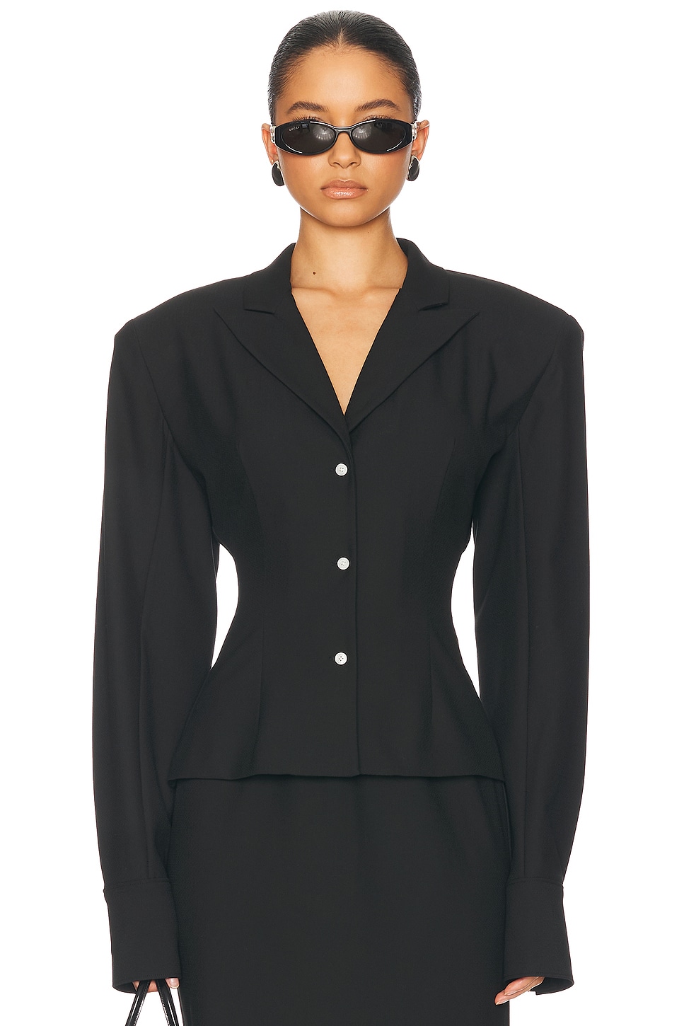 Helsa The Suit Overshirt In Black