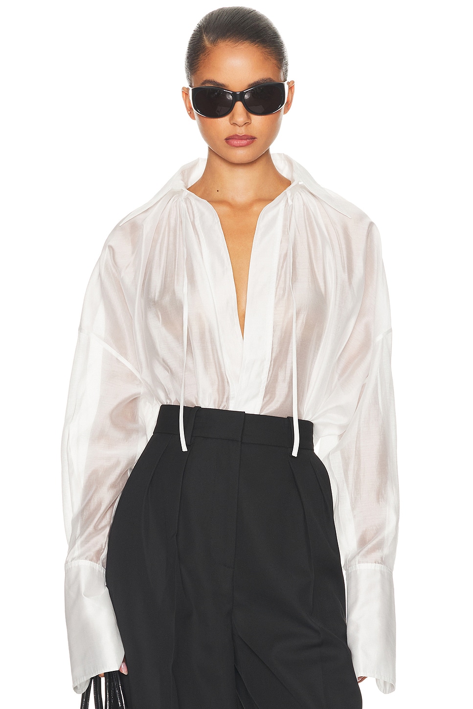 Image 1 of Helsa The Poet Blouse in White