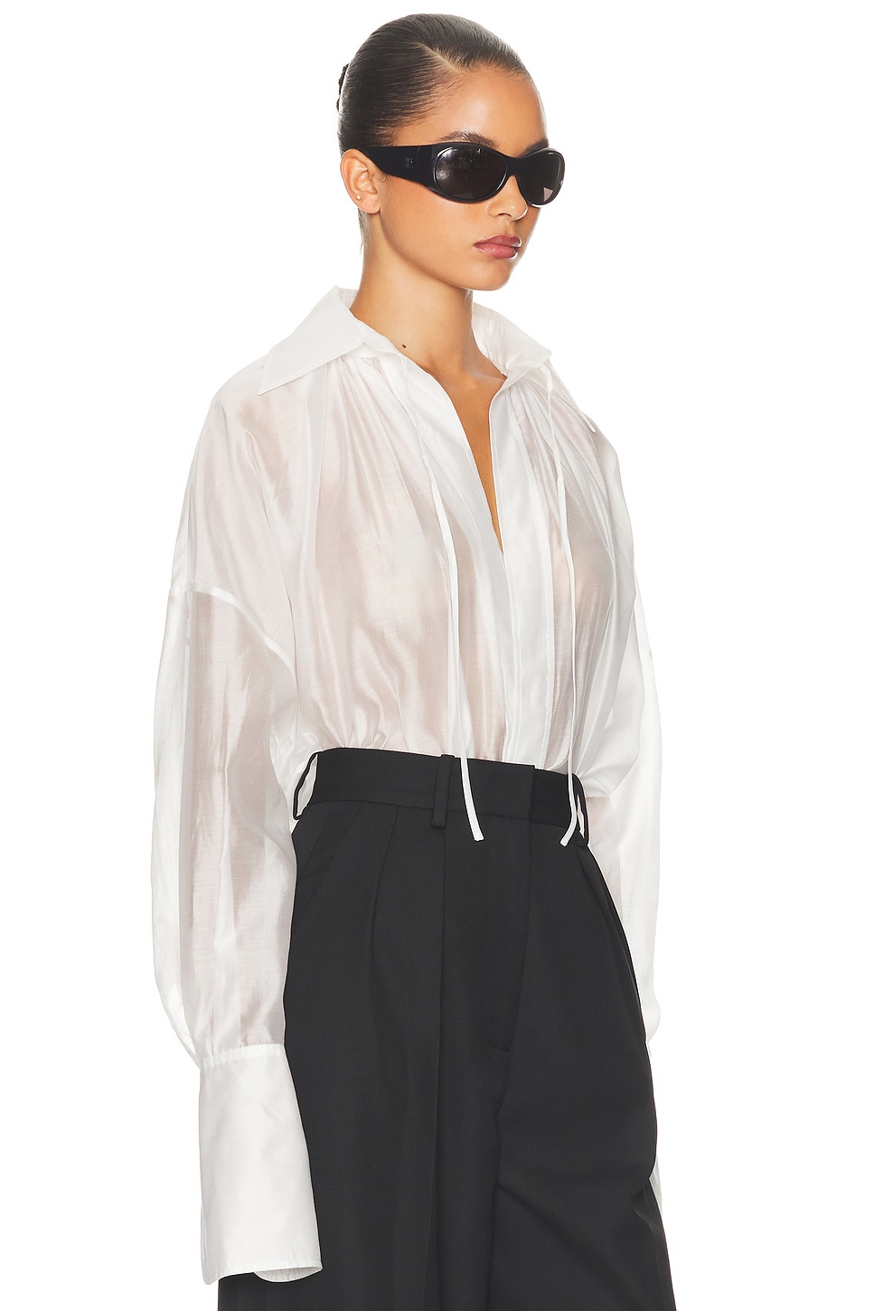 Helsa The Poet Blouse In White